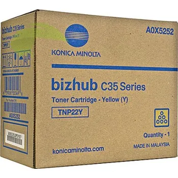 Toner Konica Minolta TNP-22Y, A0X5252 originální žlutý, bizhub C35/C35P