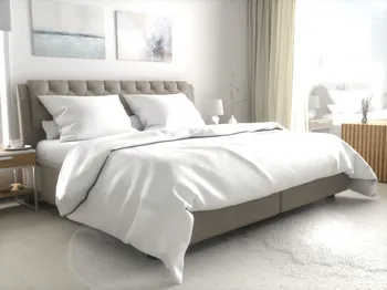 Ložní povlečení Textilomanie Hotelové povlečení saténový damašek bílé 140 x 200, 70 x 90 cm hotelový uzávěr