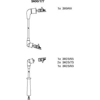 Zapalovací kabel Sada kabelů pro zapalování, , 2740121A00, 2750124B20, BREMI, 3A00/177
