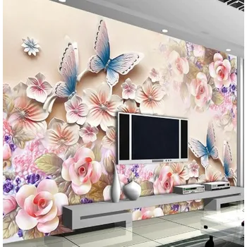 Fototapeta Solution Media 3D tapeta - Motýl a květ MU2814 3 - 3D Relief - Vliesová tapeta - 320g/m2