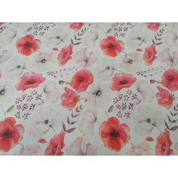 BYTEMA Dekorační látka VLČÍ MÁKY MABEL šíře 140 cm
