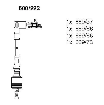 Zapalovací kabel Sada kabelů pro zapalování, , BREMI, 600/223