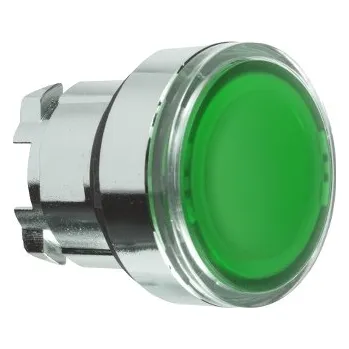 vypínač SCHN ZB4BA38 Ovládací hlavice stiskací, lícuj. s průhled. hmat. pro vl. štítku - zelená