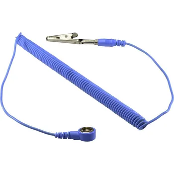 Krokosvorka TRU COMPONENTS SpKL-10-183-SK ESD zemnicí kabel 1.83 m tlačítko 10 mm, krokosvorka