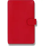 Osobní diář Filofax Saffiano Compact A6 červený 2026 týdenní