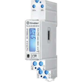 Měřicí přístroj Finder 7M.24.8.230.0310 7M.24.8.230.0310 Obousměrný elektroměr na DIN lištu digitální 40 A Úředně schválený: Ano 1 ks