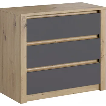 Komoda Nábytek PEGAS s.r.o. Komoda MALTA K3S, Dub Artisan + Grey