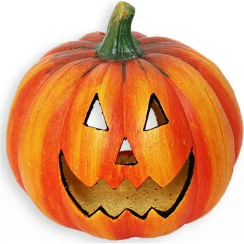 Dýně svícen polyresin 35x34cm Oranžová