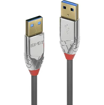 Mobilní telefon LINDY USB kabel USB 3.2 Gen1 USB-A zástrčka, USB-A zástrčka 3.00 m šedá 36628