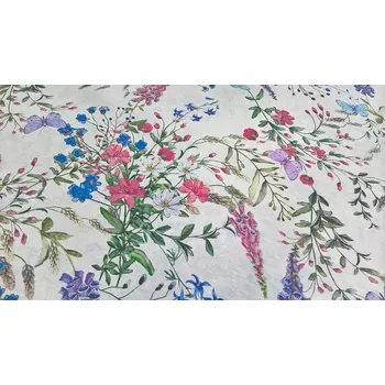 BYTEMA Dekorační látka MALVA LUČNÍ KVÍTÍ šíře 140 cm