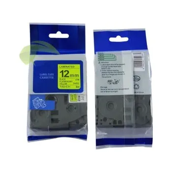 Pásek do tiskárny TONERSYP páska pro Brother TZe-C31, 12mm x 5m, signální, černý tisk / žlutý podklad