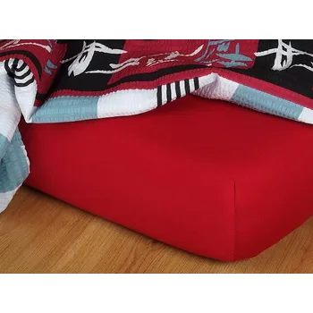 Povlečení Dadka Dadka prostěradlo jersey barva vínová 90/200