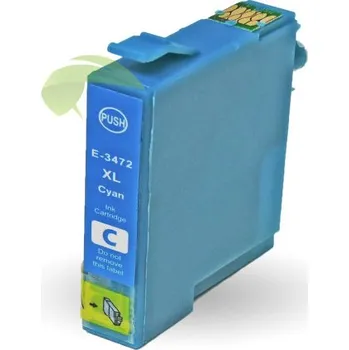 Inkoustová náplň pro Epson T3472, C13T34724010 TONERSYP cyan, Epson WF-3720/3725