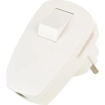 vypínač Bachmann 911.271 zástrčka plast s vypínačem 250 V bílá IP20