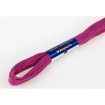 Příze Vyšívací příze NORMA / BAVLNKA 3482 nachová červeň, starorůžová, jednobarevná, 1,5g/15m