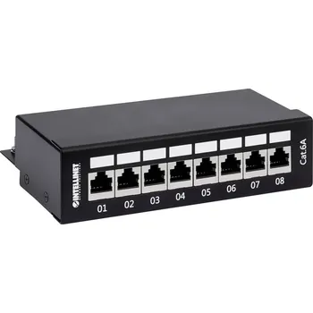 Počítač Intellinet 720908 8 portů patch panel CAT 6A vícebarevná osazený