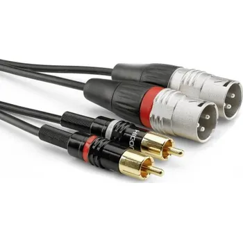 Audio kabel Sommer Cable HBP-M2C2-0060 audio kabelový adaptér [2x cinch zástrčka - 2x XLR zástrčka 3pólová] 0.60 m černá