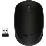 Logitech M171 optická myš, přenos bezdrátový, bezdrátový, 3 tlačítko, 1000 dpi, černá, šedá