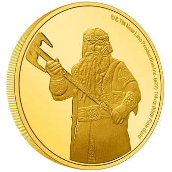 Exkluzivní zlatá mince Gimli™ 1/4 Oz 2022 (Lord of the Rings™) PROOF - (7.)