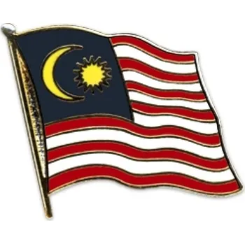 Odznak (pins) 20mm vlajka Malajsie - barevný