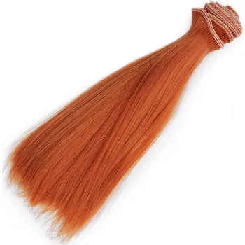 Doplněk pro panenku Paruka / vlasy pro panenky 15 cm, malé, 5 rezavá stř.