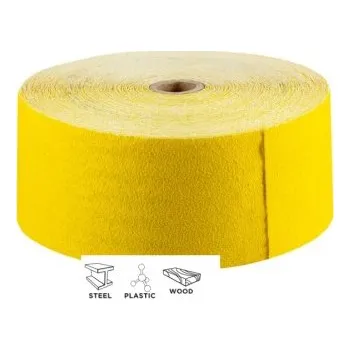 Nářadí pro automobil Brusný papír žlutý 115 mm, K40, role 50 m, , TOPEX, 55H972