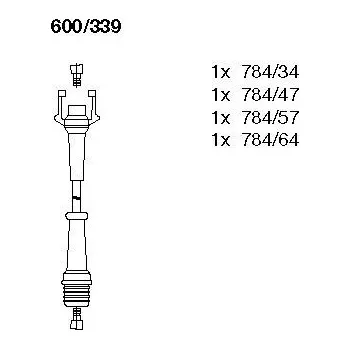 Zapalovací kabel Sada kabelů pro zapalování, , 7700745285, BREMI, 600/339