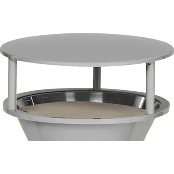 Popelník Stříška na kuželový stojanový popelník z plastu, stříbrná