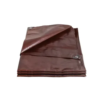 Proteco Extra silná nepromokavá plachta s oky 200 g/m2 hnědá, 5 x 8 cm