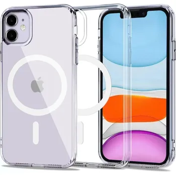 Pouzdro na mobilní telefon Tech Protect Magmat MagSafe pro Apple iPhone 11 transparentní