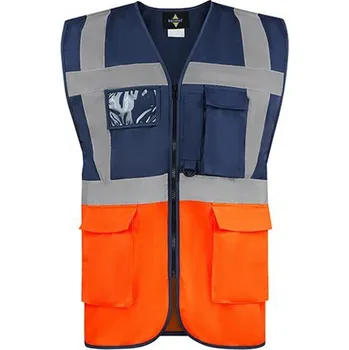 reflexní vesta Korntex CO2 Neutrální multifunkční výkonná bezpečnostní vesta a Hamburk Barva: navy, Velikost: S G_KX810