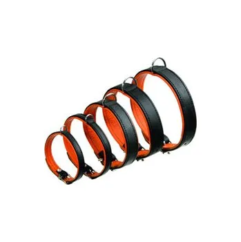 Obojek pro psa Obojek kožený RODEO nýt. černé/cogn. 42/26 KAR