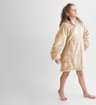 XPOSE® Dětská Mikinová deka s beránkem (velká) - bílá káva, Mikroplyš s beránkem + Prodloužená možnost vrácení zboží do 50 dnů