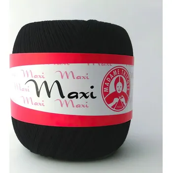 Příze Pletací / háčkovací příze Madame Tricote paris MAXI 9999 černá, jednobarevná, 100g/565m