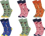 PESAIL Dámské veselé ponožky LIPS DB603 6páry Barva: Mix, Velikost: 35-38