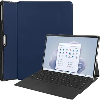 Pouzdro na tablet VSECHNONAMOBIL 55362 LEATHER Zaklápací obal pre Microsoft Surface Pro 9 modrý