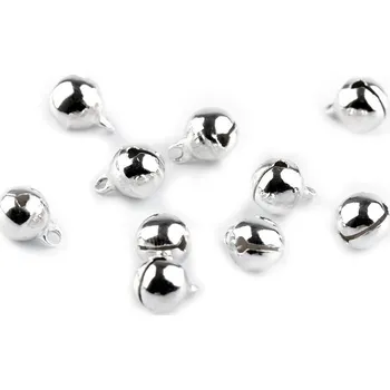 Rolničky oděvní, vhodné na praní Ø8 mm, malé, 1 stříbrná