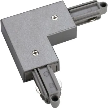 Bodové svítidlo BIG WHITE ROHOVÁ SPOJKA, pro vysokonapěťovou 1fázovou nástavnou přípojnici, stříbrošedá, země vnější 143052