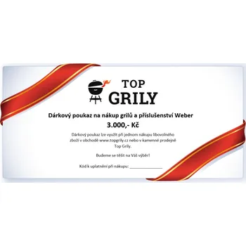 Zahradní gril Dárkový poukaz 3.000 Kč