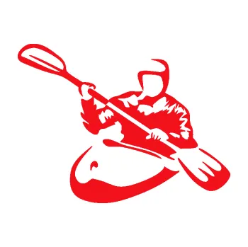 Polep vozidla SAMOLEPKA Kajakář 004 levá (10 - červená) NA AUTO, NÁLEPKA, FÓLIE, POLEP, TUNING, VLASTNÍ TEXT, TISK, AUTOSAMOLEPKY.cz, POLEPY, OBRÁZEK, LOGO, SAMOLEPKY