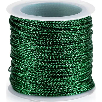 Příze Dutinka s lurexem Ø1 mm kulatá vánoční, malé, 2 zelená