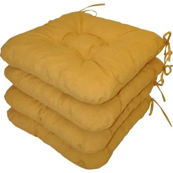 Podsedák Nábytek PEGAS Sedák UNI barva žlutý melír - set 4 kusy