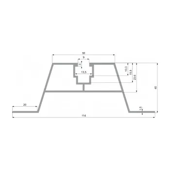 Stavební profil Al profil Solar - Trapéz