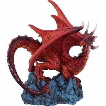 Soška rudý drak Strážce cca 16,5 cm, 510 g