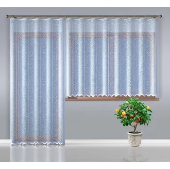 Záclona Hotová záclona nebo balkonový komplet, Loreta, bílá