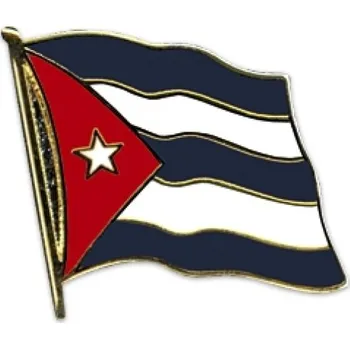 Odznak (pins) 20mm vlajka Kuba - barevný