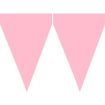 Funiglobal - 1 transparent se světle růžovými vlajkami - Plain Colours -