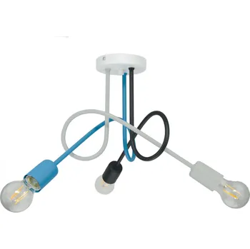 Light for home - Závěsné svítidlo 1001/3M4 MONDO, 3xE27/60W, tyrkysová, černá, šedá, 3x60W, E27, tyrkysová, černá, šedá