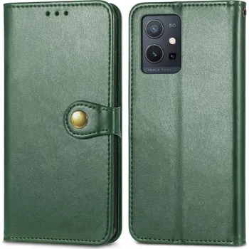 Pouzdro na tablet VSECHNONAMOBIL 44503 LEATHER BUCKLE Peněženkový obal Vivo Y55 5G zelený