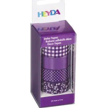 Lepicí páska Heyda Deco pásky 15 mm x 5 m, 4 role 3584361